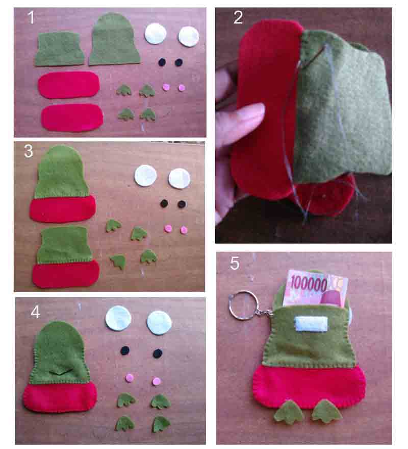 Tutorial Membuat Angpao Karakter dari Kain Flanel Kreasi