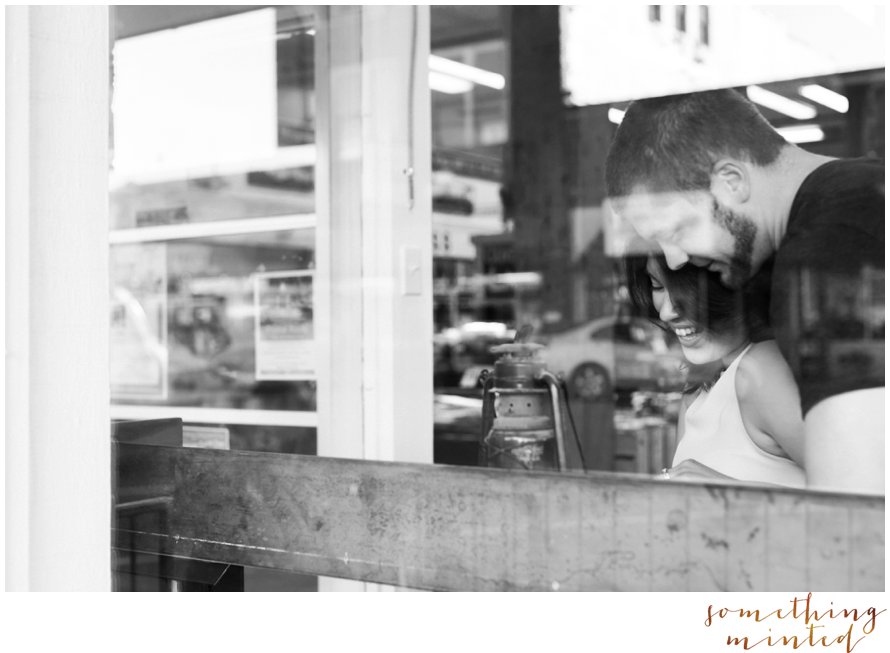 Coffee Shop Engagement Session | The Woolley Market