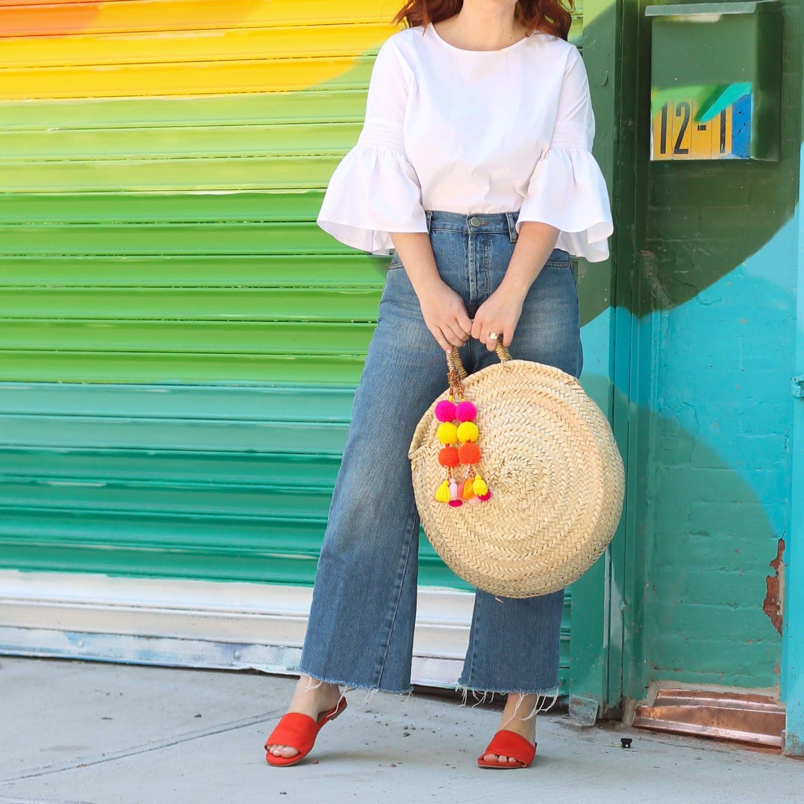 Fall Staple Under $50: Cropped Wide Leg Denim and Bell Sleeve Top ...
