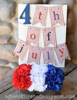 Fun, festive, patriotic banner for the 4th of July