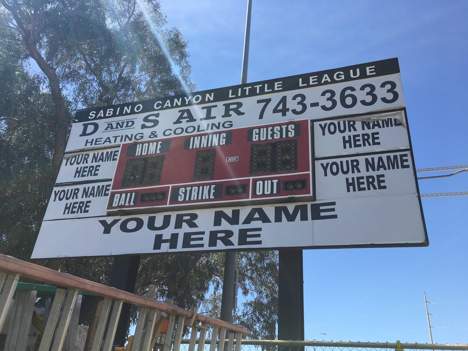 Bookemdanosports Udall Park scoreboard takes a direct hit