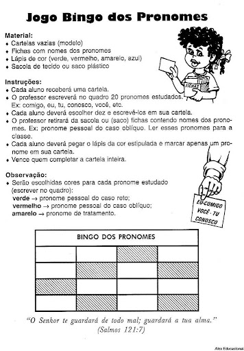 PRONOMES ATIVIDADES PARA IMPRIMIR - PORTAL ESCOLA