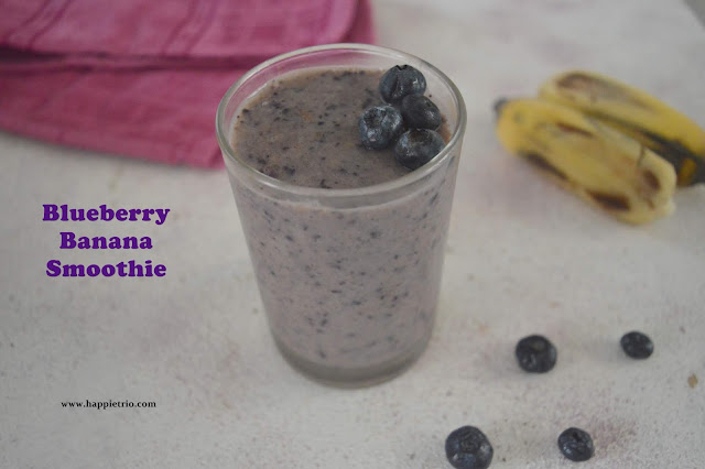 Blueberry Banana Smoothie Recipe | Breakfast Smoothie