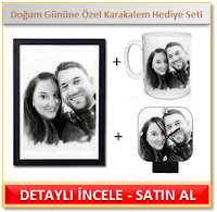 Erkeğe doğum günü hediyesi Doğum Gününe Özel Karakalem Hediye Seti