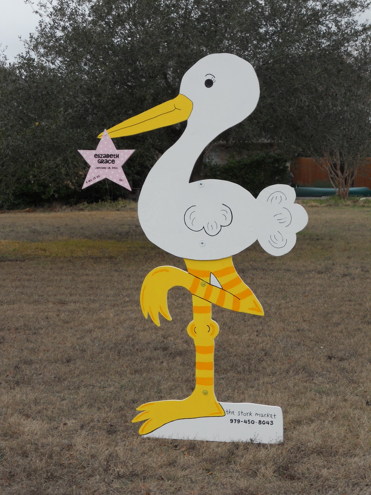 Stork Yard Sign Birthday Yard SignsBirthday Yard Signs