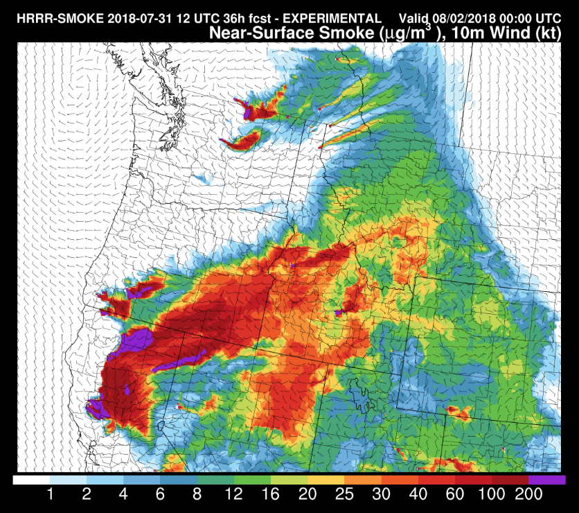 Oregon Smoke Information Smoke Forecast for Eastern Oregon through