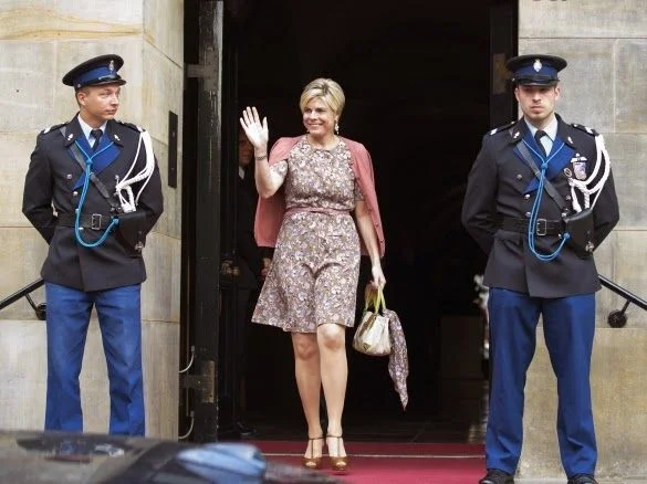 Members of the Dutch Royal Family at a reception for birthday of King Willem-Alexander