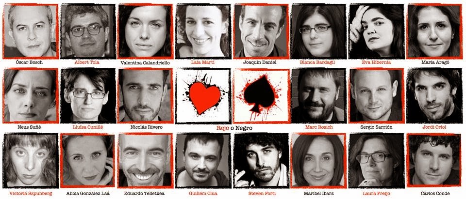 'Rojo o negro', doce piezas para diez actores y actrices ya en Barcelona