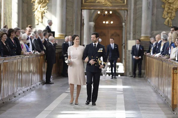 Crown Princess Victoria, Prince Daniel, Princess Estelle, Princess Madeleine, Christopher O'Neill, Prince Carl Philip and Princess Sofia of Sweden and royal guests, King Juan Carlos, Queen Sofia of Spain, Denmark's Queen Margrethe, Prince Albert