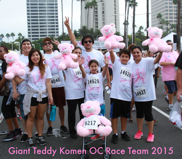 Giant Teddy Team Komen OC Race for the Cure