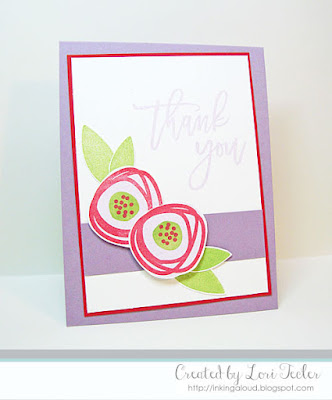 Floral Thank You card-designed by Lori Tecler/Inking Aloud-stamps from Right at Home