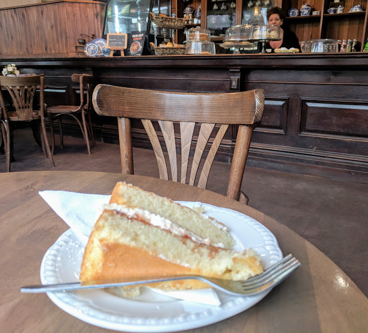 Preston Park - Behind the Seams | 10 reasons to visit with tweens and teens  - Victoria Sponge Cake from the tearoom 