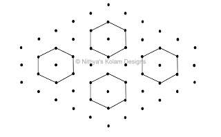 2 Kolam 87: Lines Kolam Interlocked dots 8 to 3