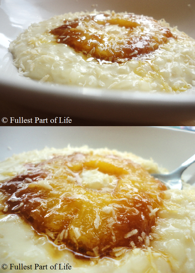 Fullest Part of Life Creamy coconut rice pudding with caramelised