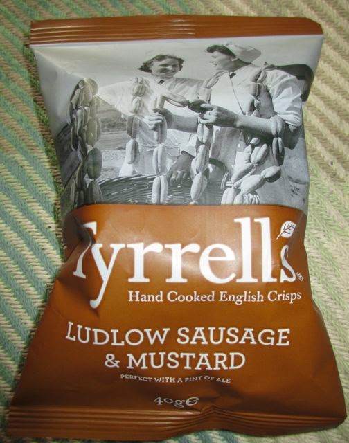FOODSTUFF FINDS Tyrrell's Ludlow Sausage & Mustard Crisps [By SpectreUK]