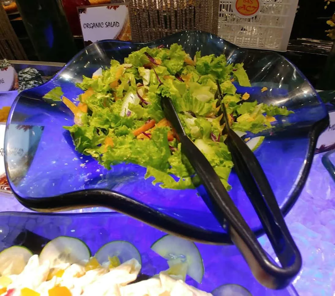 Green salad at Buffet 101 Restaurant