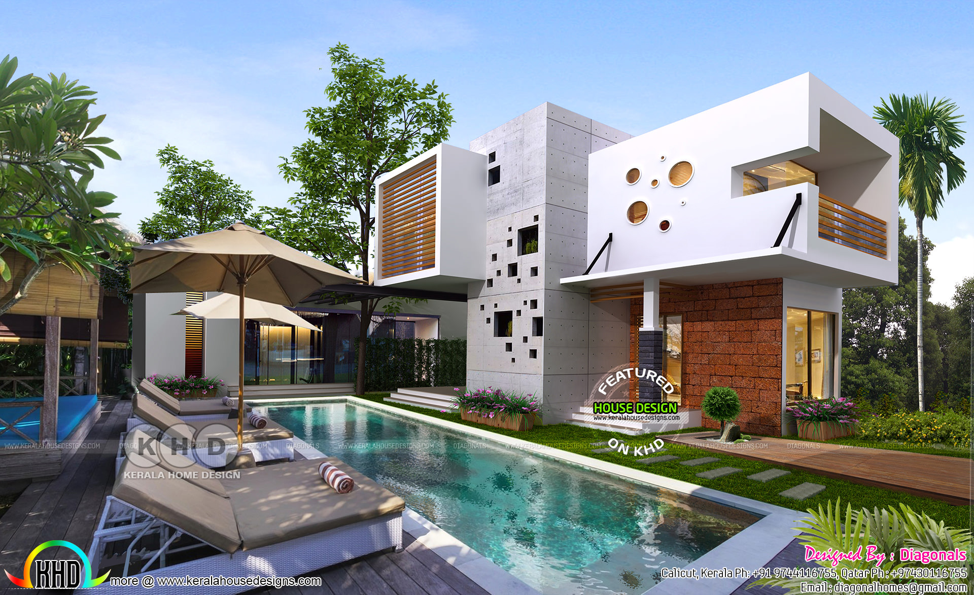 Qatar House Design In An Area Of 1893 Square Feet Kerala