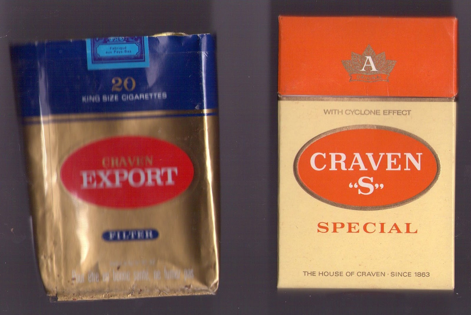 Ma Collection de paquets de cigarettes CRAVEN Ma Collection de paquets de cigarettes CRAVEN