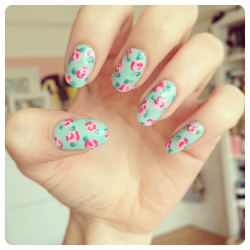 nail rose diy nails burkatron floral flower designs roses pretty pink flowers