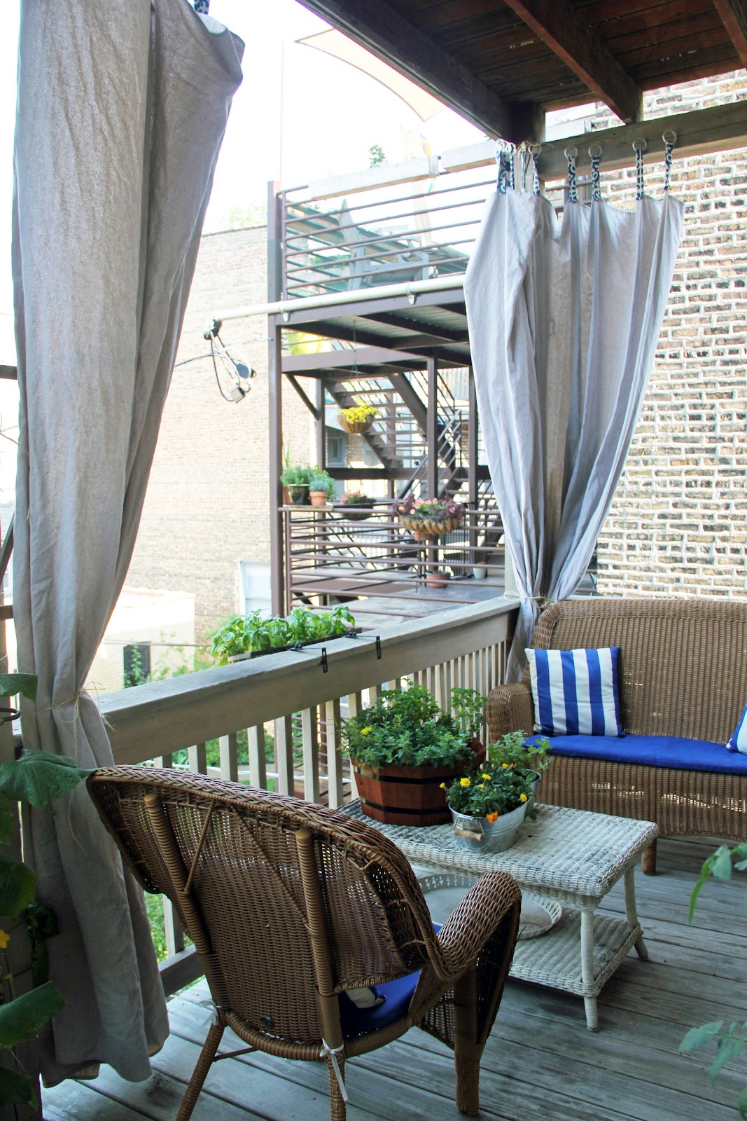 Mr. and Mrs. Pear Outdoor Curtains Using Drop Cloths