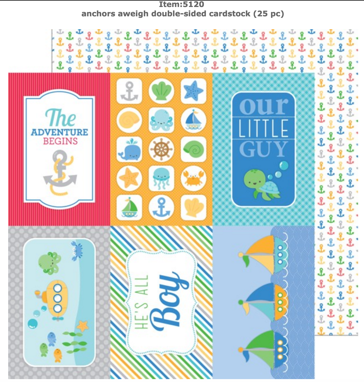 Doodlebug Design Inc Blog Anchor's Aweigh Collection Little Boy Card