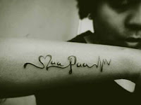 Name Heartbeat Tattoos With Words Name Heartbeat Tattoos With Words