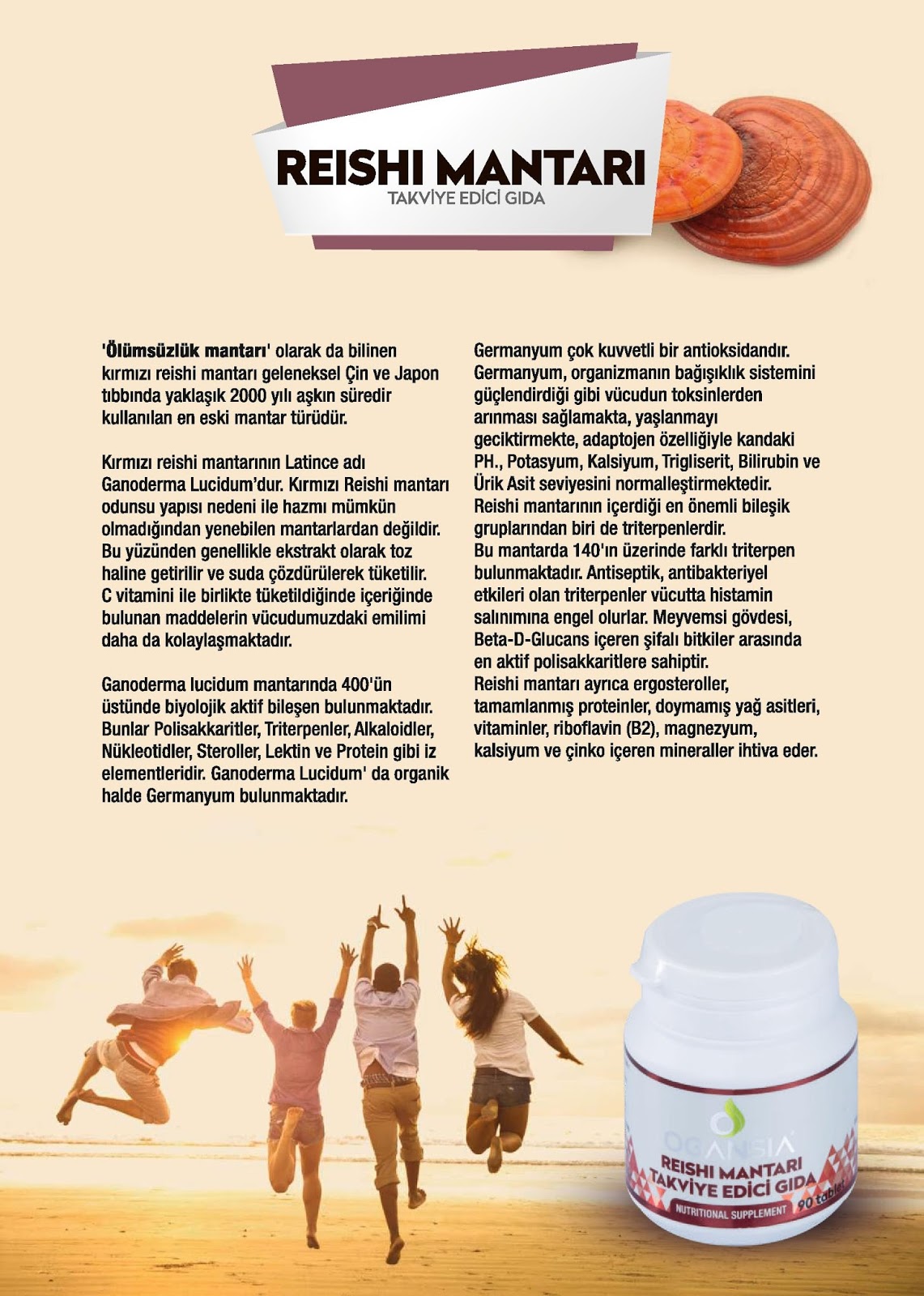 Aslansia Dünyada Bir İlk. Türkiye�den Dünyaya Ogansia. Kırmızı Reishi