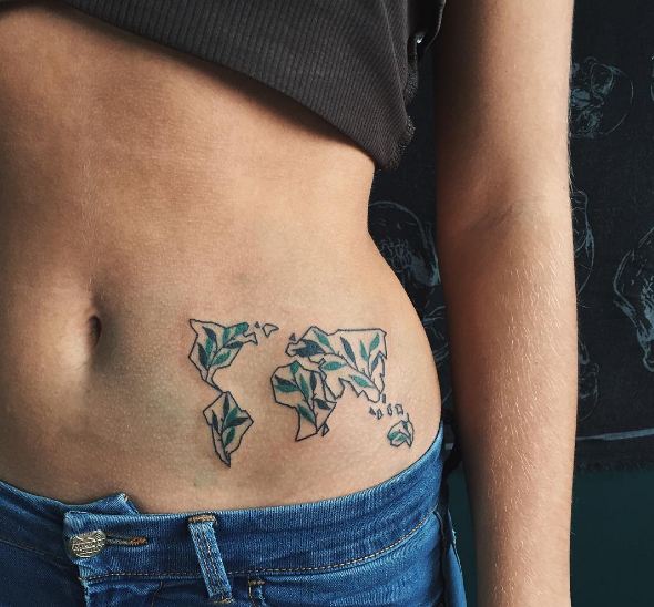 World Map Tattoos