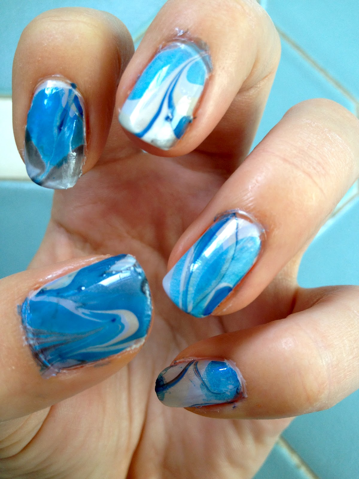 Don't MIS It Marble Nail Art DIY