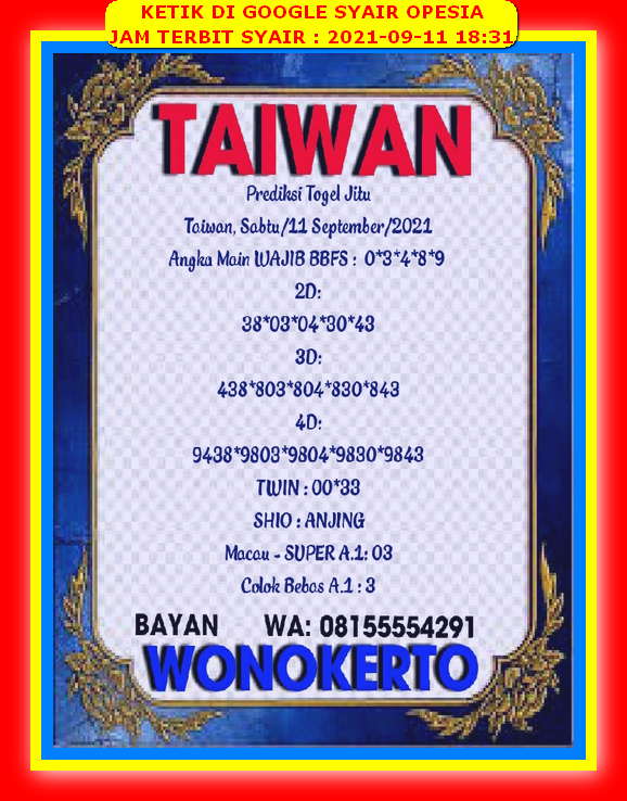 Prediksi Hongkong 11 September 2021 Prediksi Togel Hk Sdy Sgp