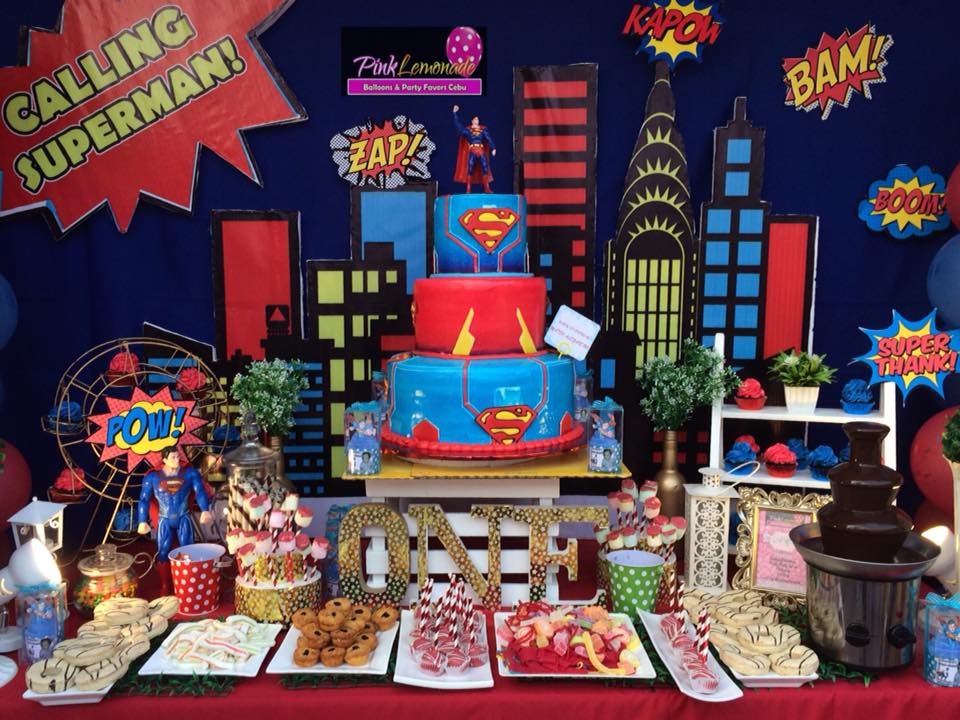Pink Lemonade Balloons And Party Favors Cebu Superman Themed