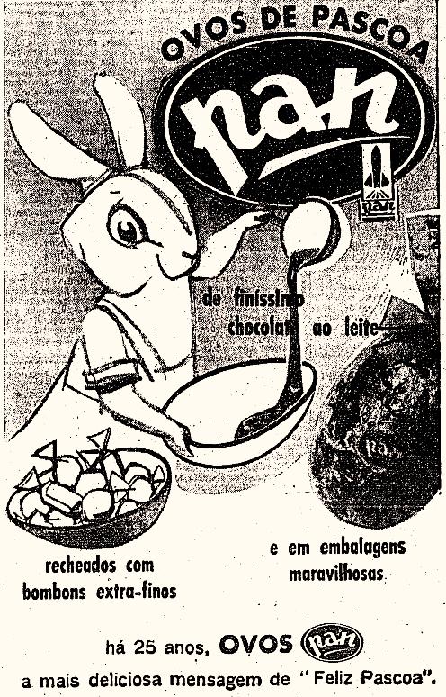 Propaganda dos Ovos de Páscoa Pan, de 1962.