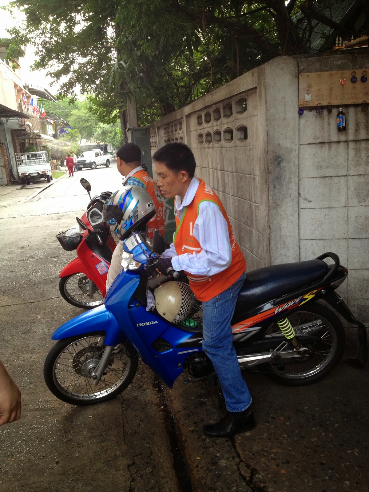 Bangkok - You can get a lift on the back of a motorcycle if you're in a hurry