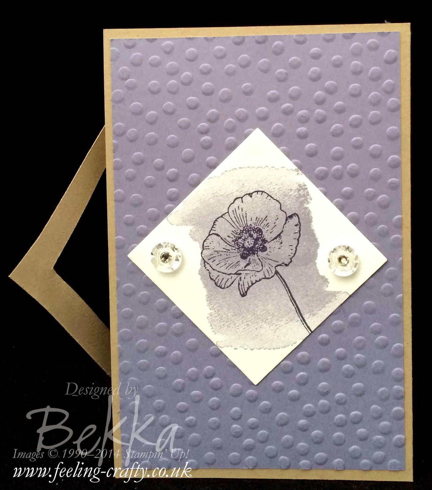 Happy Watercolor Fancy Fold Card by UK based Stampin' Up! demonstrator Bekka Prideaux - she has a card class featuring this stamp set!  If you can't go in person her class is available by post - must check it out