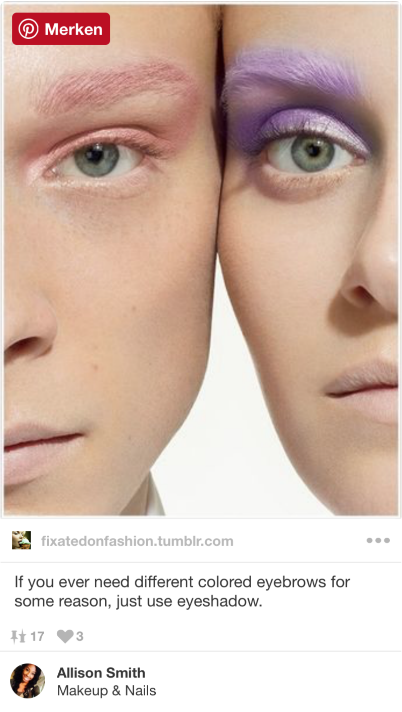 Kunterbunte Augenbrauen sind jetzt Trend 