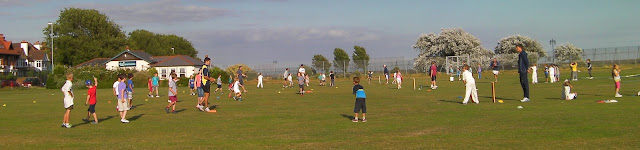 cricket training on southsea seafront