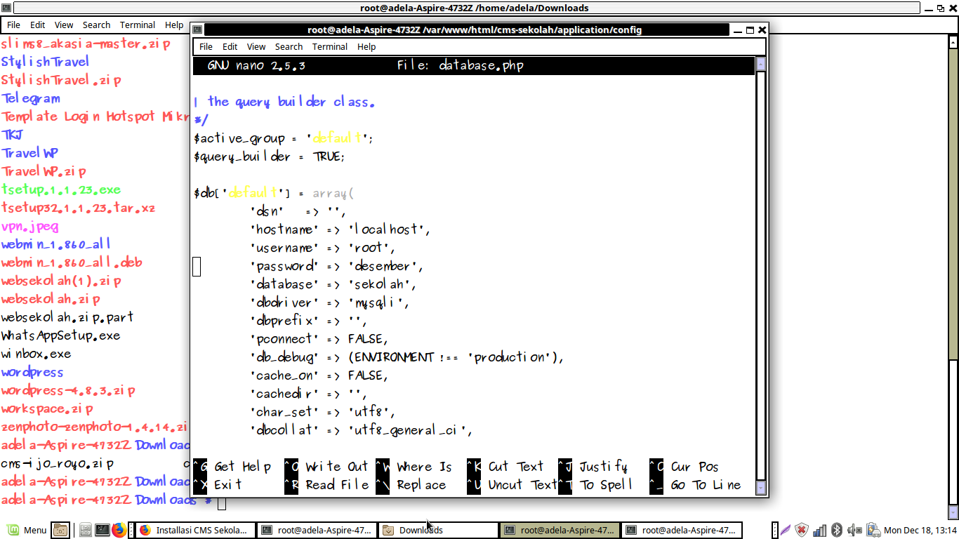 Installasi CMS Sekolahku Adela Ns