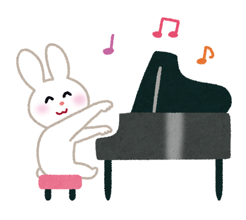 ピアノを弾くウサギのイラスト かわいいフリー素材集 いらすとや