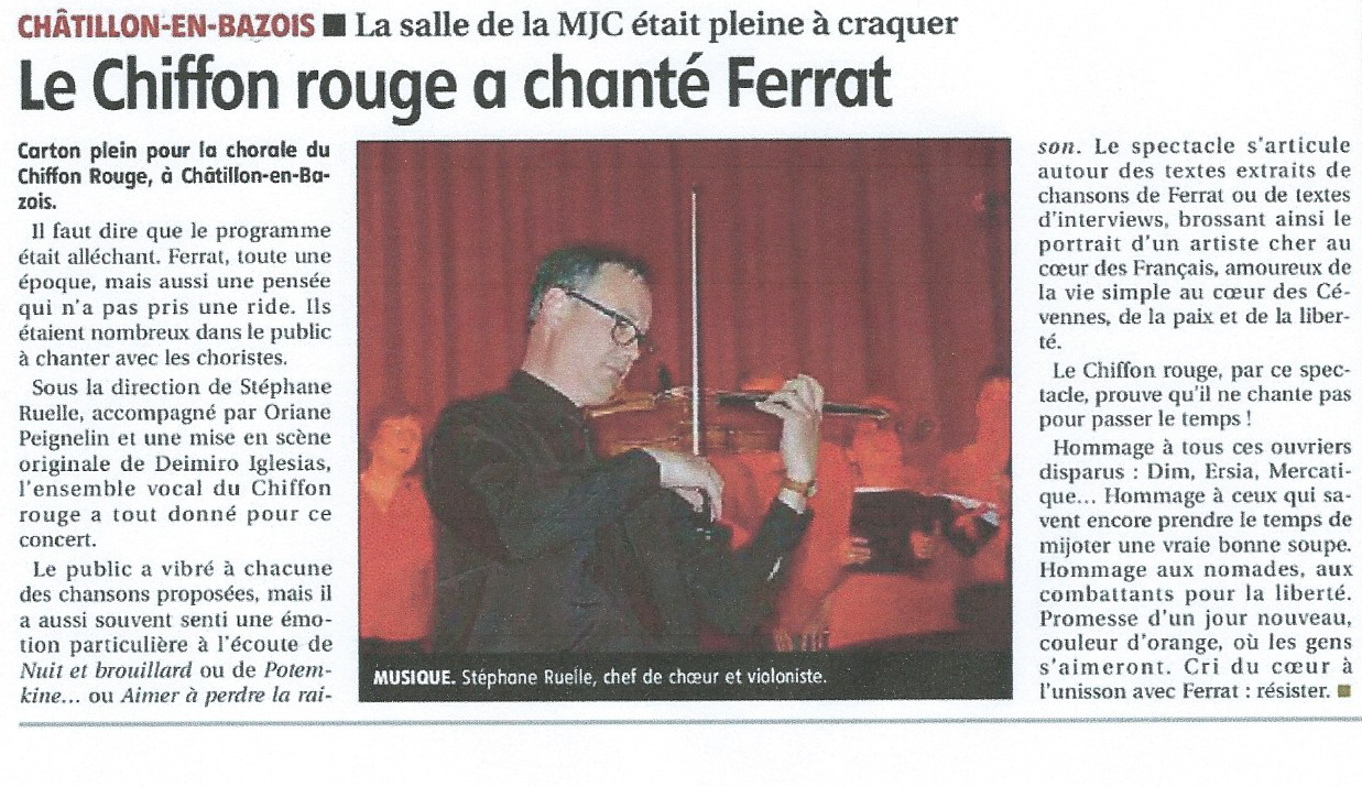 LE CHIFFON ROUGE Revue de presse LE CHIFFON ROUGE Revue de presse