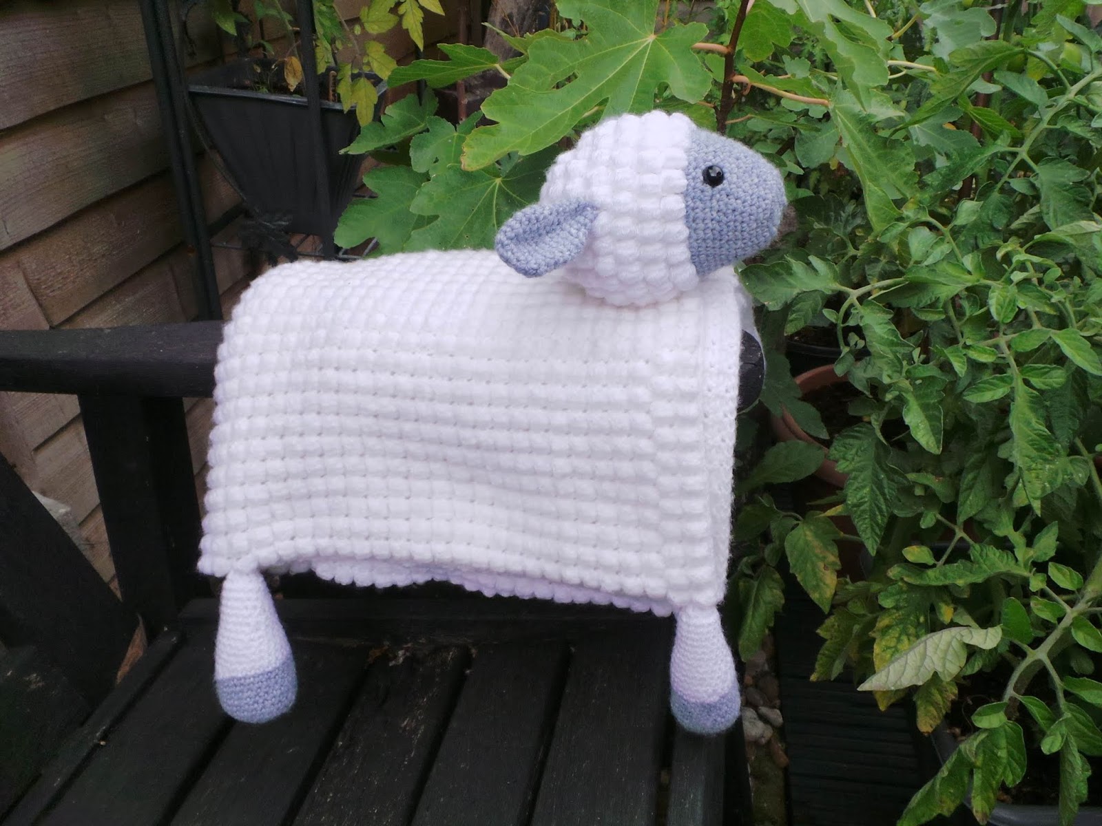 Crochet Pattern 3 in 1 Cuddly Sheep Toy Baby Pram Blanket Toy