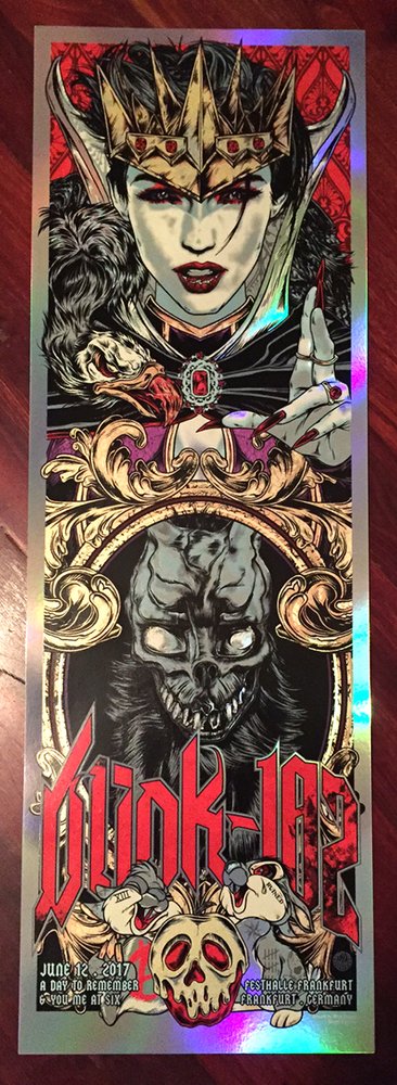 Inside The Rock Poster Frame Blog Rhys Cooper Blink 182 Frankfurt And Rotterdam Posters Release rhys cooper blink 182 frankfurt