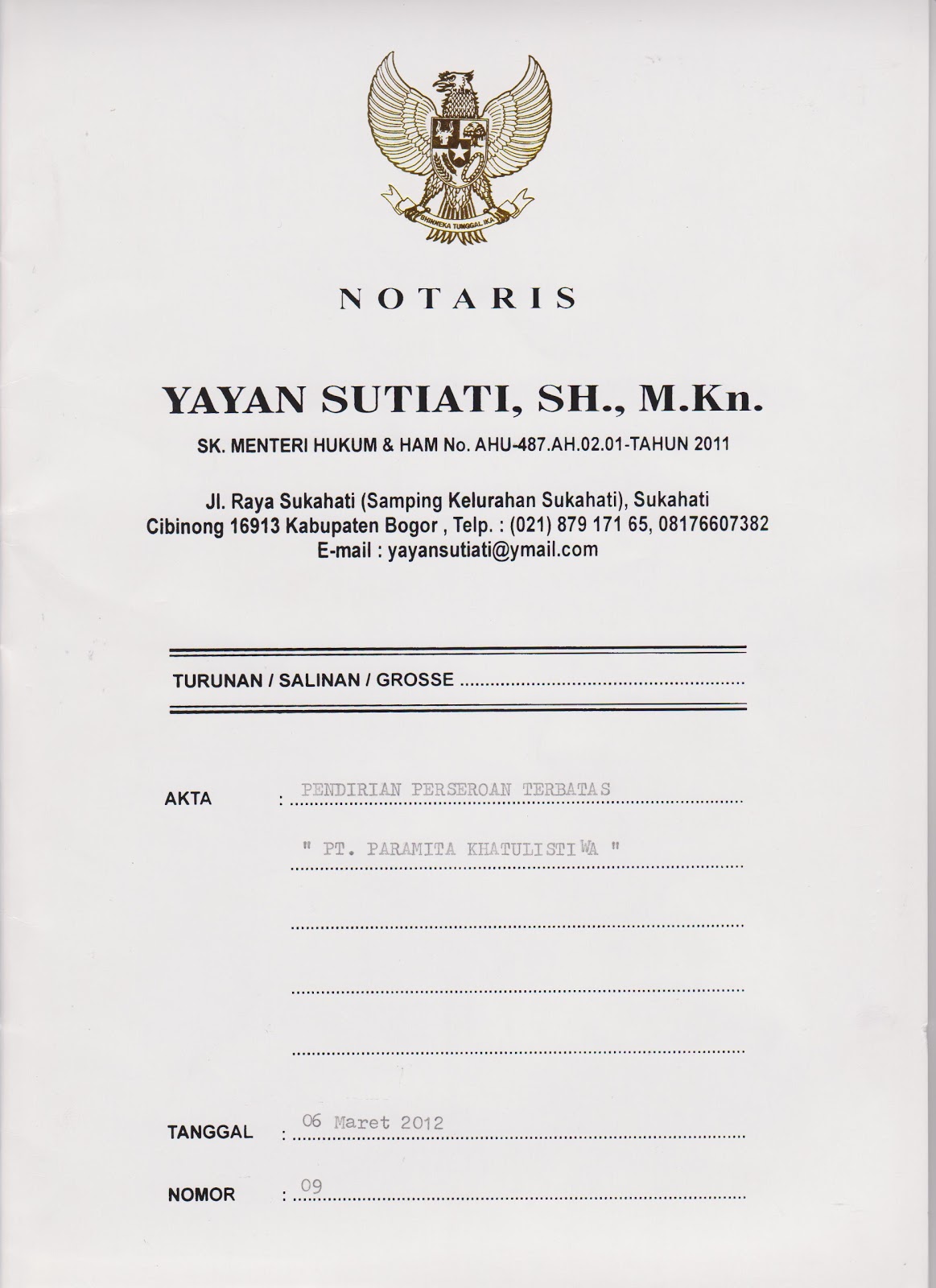 Paramita Khatulistiwa Deskripsi Perusahaan