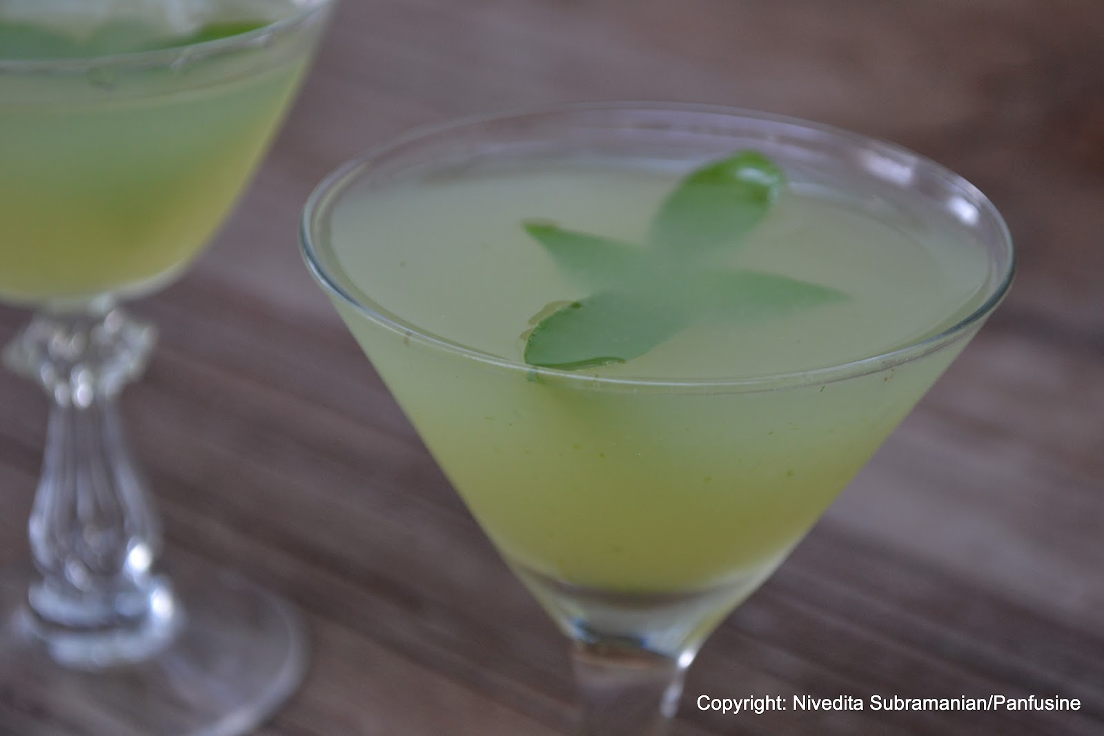 Day 269 Basil Ginger Vodka gimlet