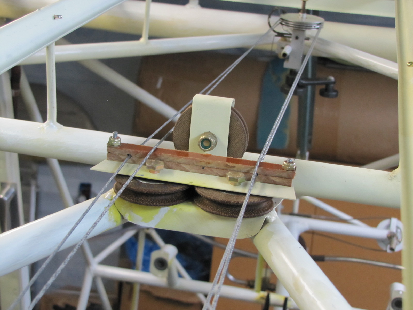 Don & Kevin's Stinson 1081 Project Trim cable install and cardboard mockups