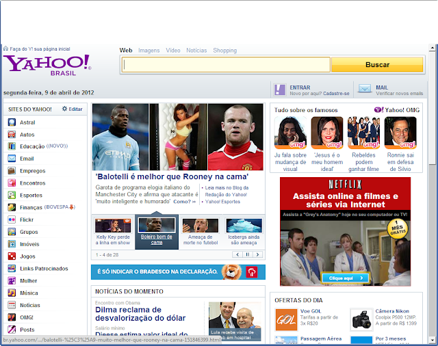 Utilidades em Geral O nível do jornalismo do Yahoo
