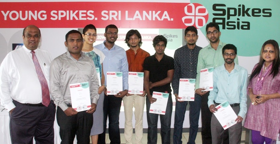 Ranil de Silva with the Young Lions Digital, Integrated, Media and Young Creative Academy winners with Laila Gunesekere