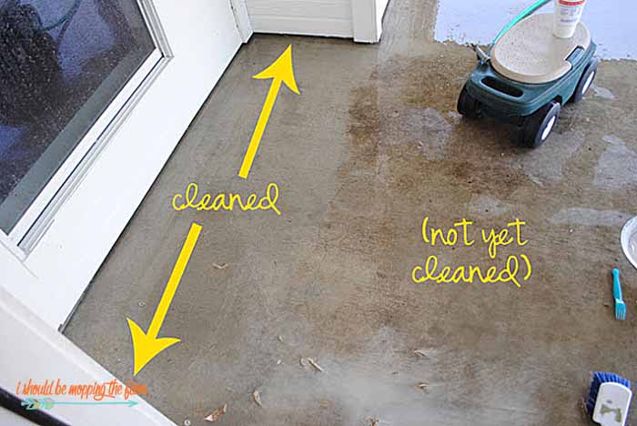Diy Miracle Concrete Patio Cleaner I, How To Clean Colored Concrete Patio