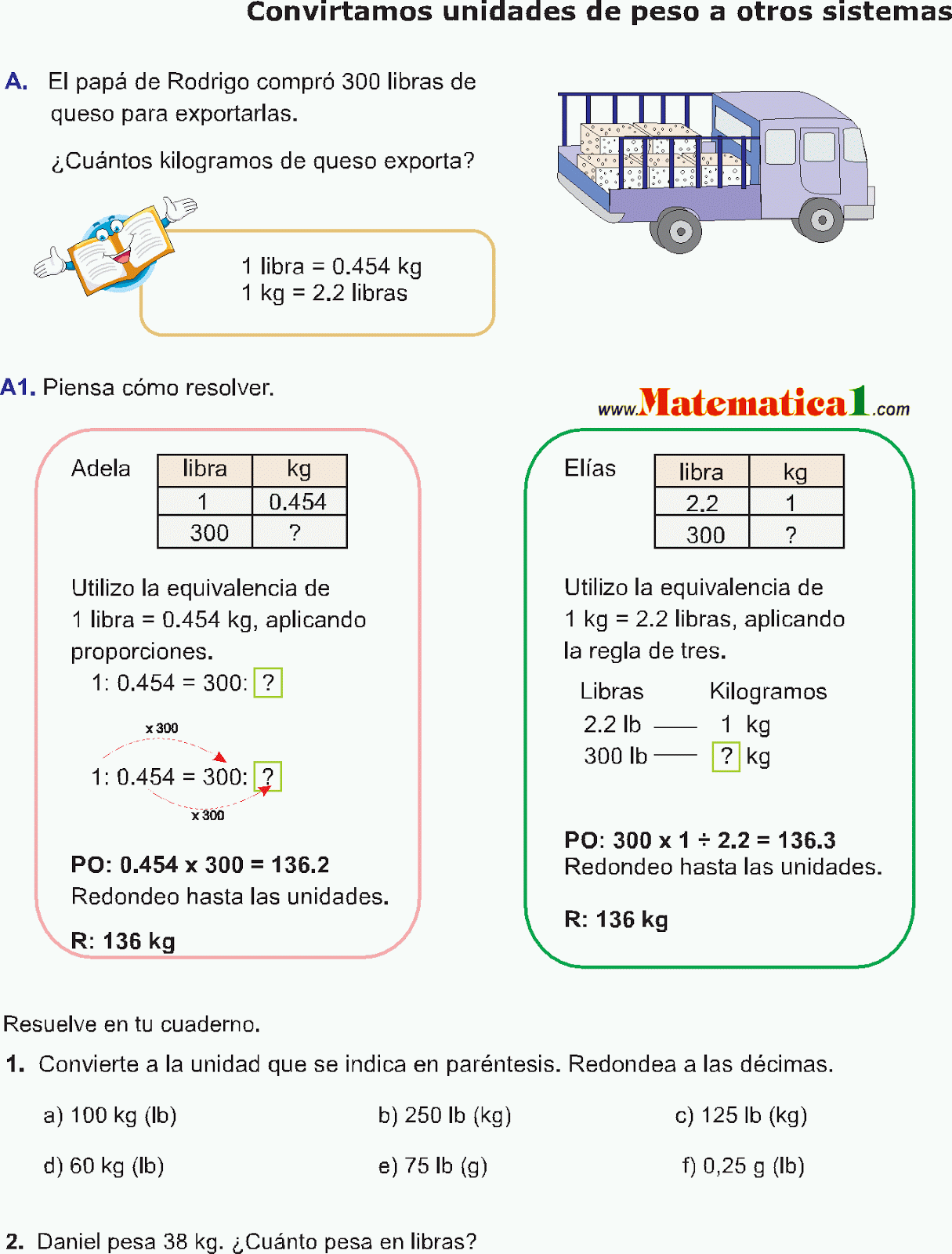 LONGITUD Y PESO EN OTROS SISTEMAS DE MEDICION EJERCICIOS RESUELTOS DE ...