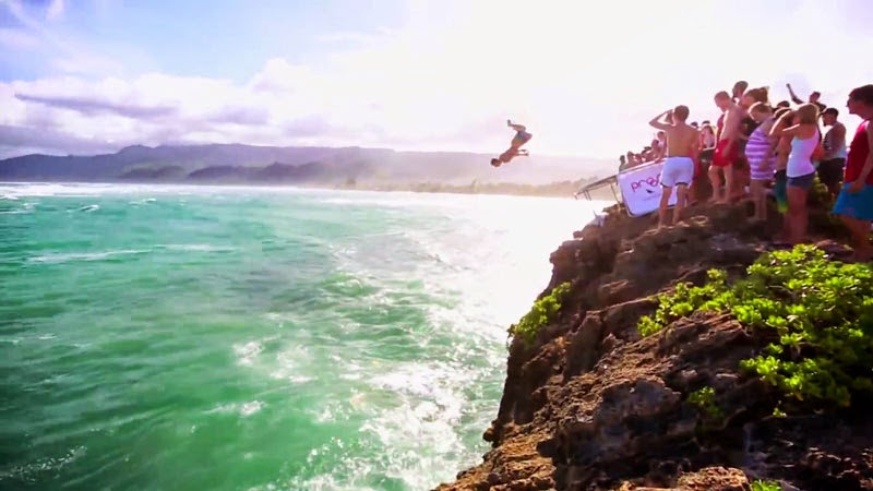 These Tropical Cliff Jumpers Have No Fear of Death… Completely Insane!