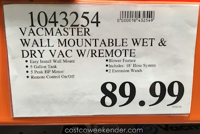 Deal for the Vacmaster Remote Control Garage/Shop Vacuum at Costco